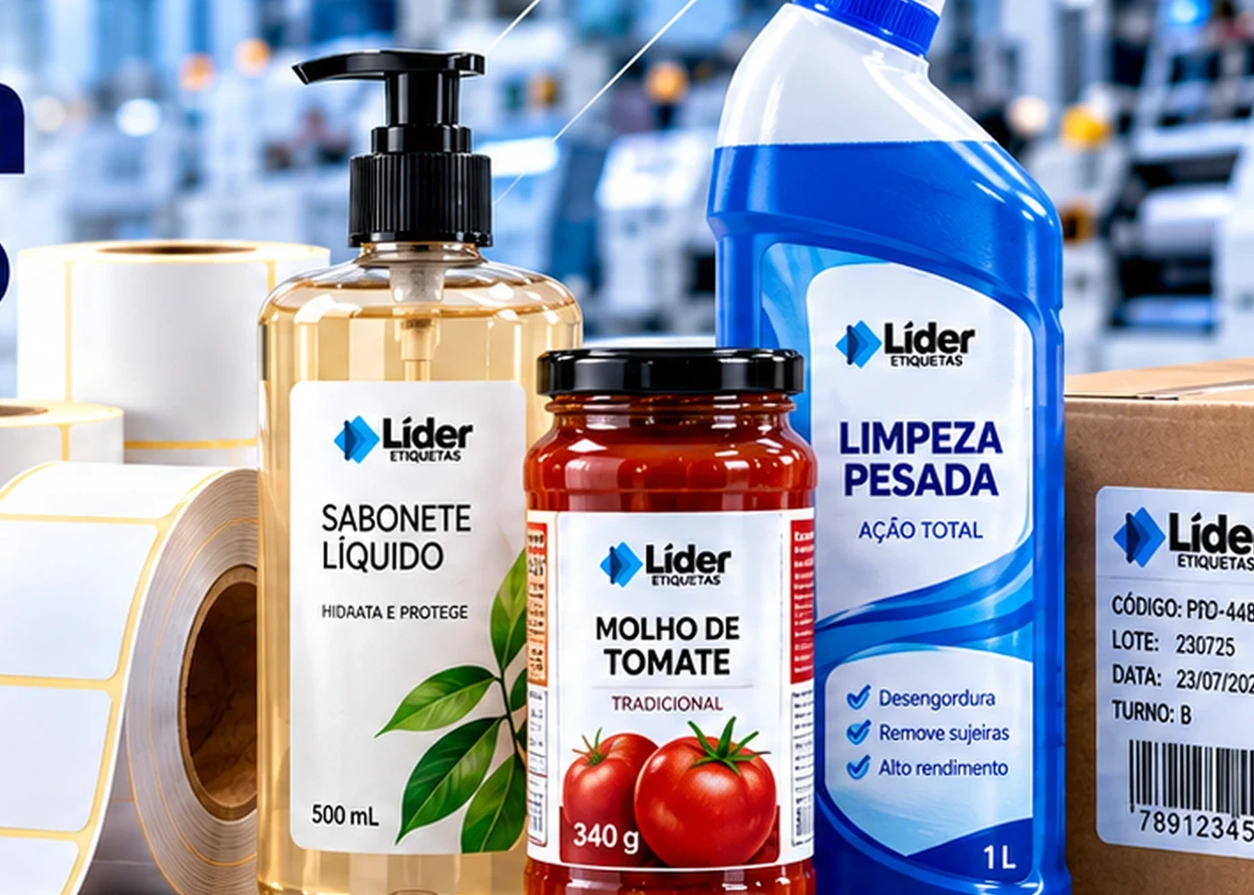 Imagem ilustrativa da linha Insumos para Embalagens